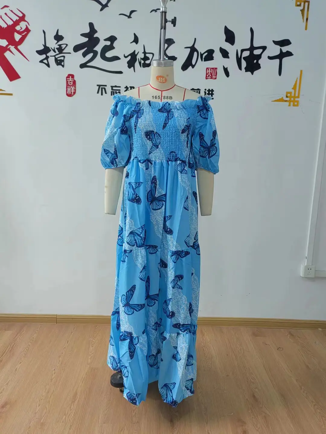 2025 cross-border new spring and summer European and American women's dress off-shoulder floral fashion off-shoulder long printed skirt — feature 28
