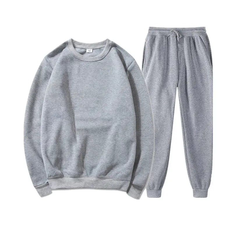 Men Grey Cotton Sweatshirt Trousers Set