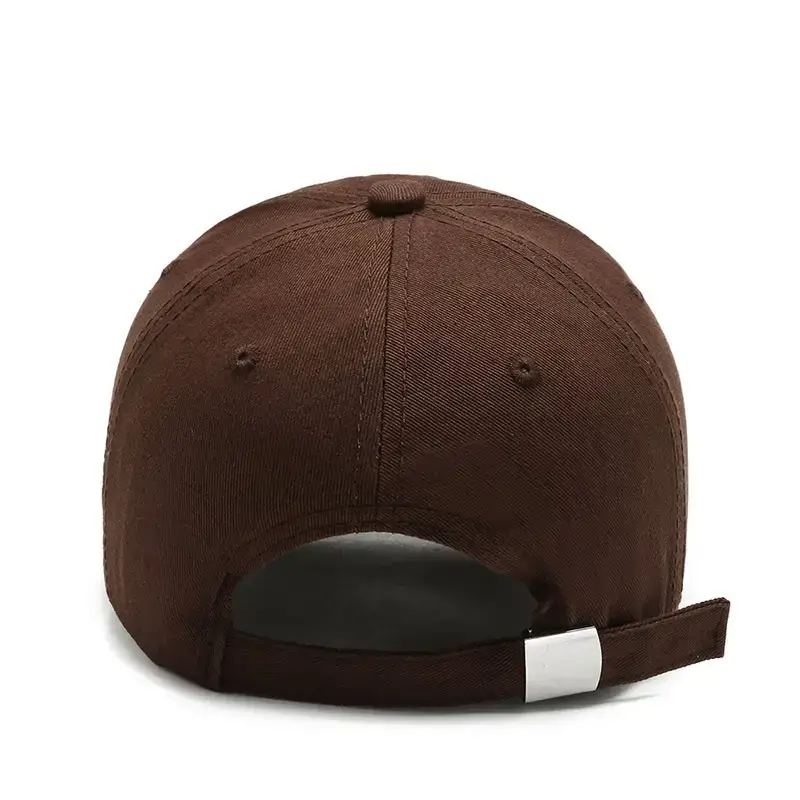 Brown Embroidered Baseball Cap for Men Women