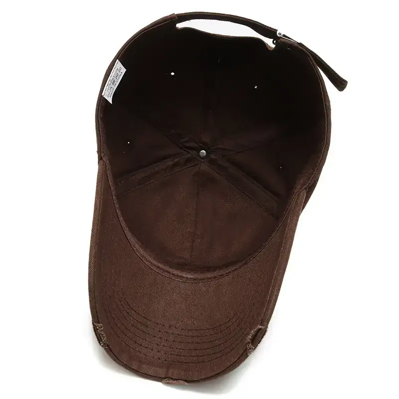 Brown Embroidered Baseball Cap for Men Women