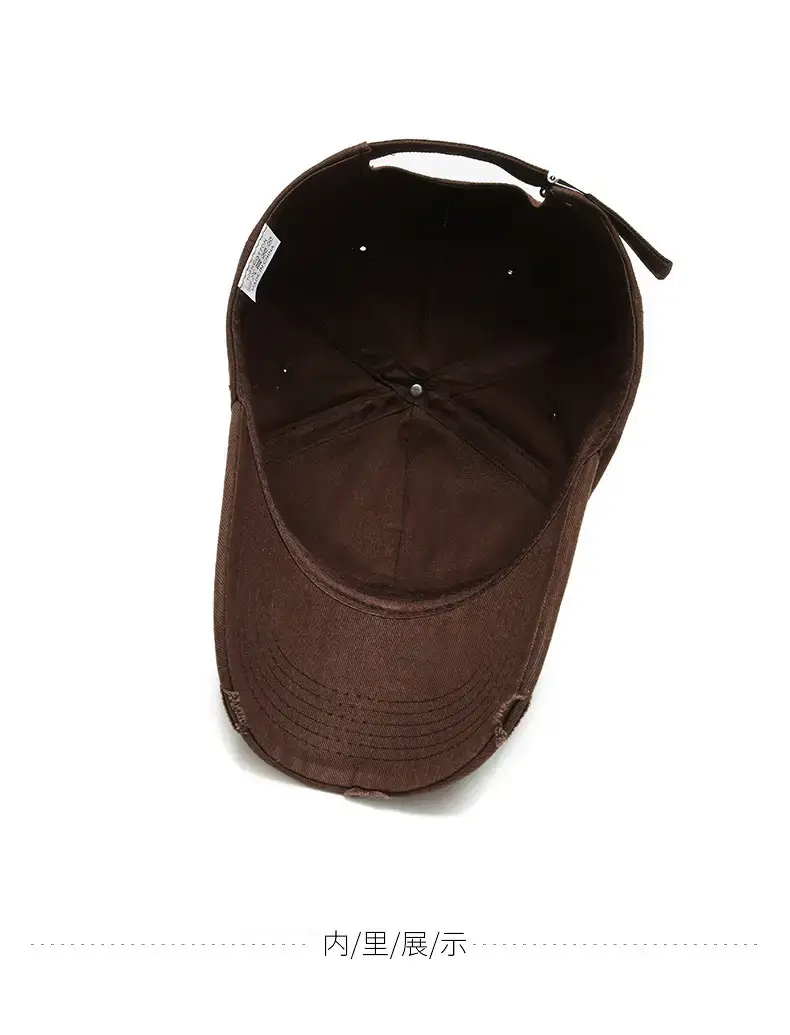 Brown Embroidered Baseball Cap for Men Women — feature 11