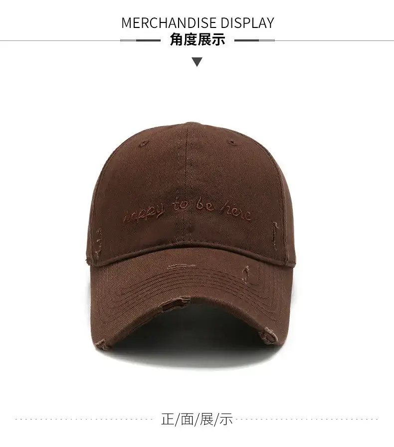 Brown Embroidered Baseball Cap for Men Women — feature 6