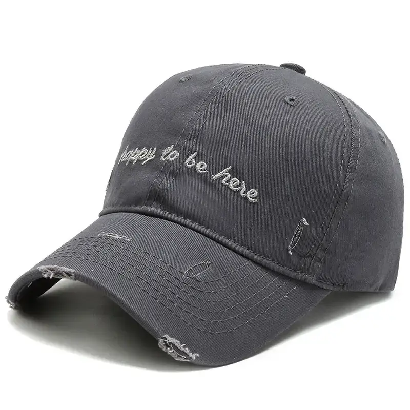 Brown Embroidered Baseball Cap for Men Women