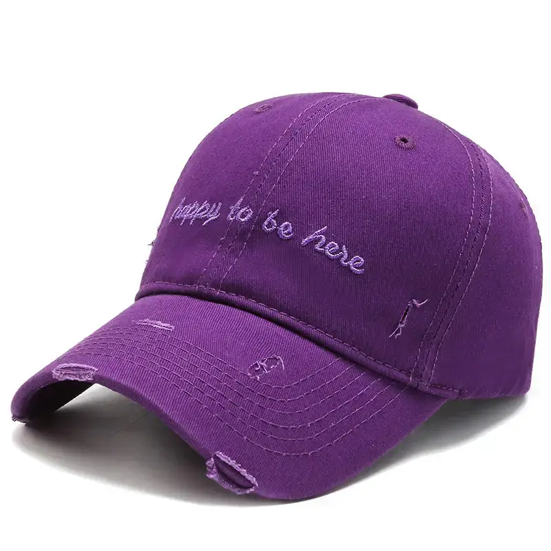 Brown Embroidered Baseball Cap for Men Women