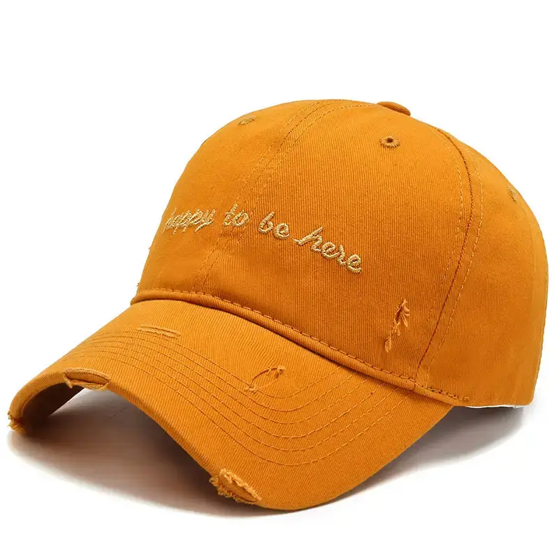 Brown Embroidered Baseball Cap for Men Women