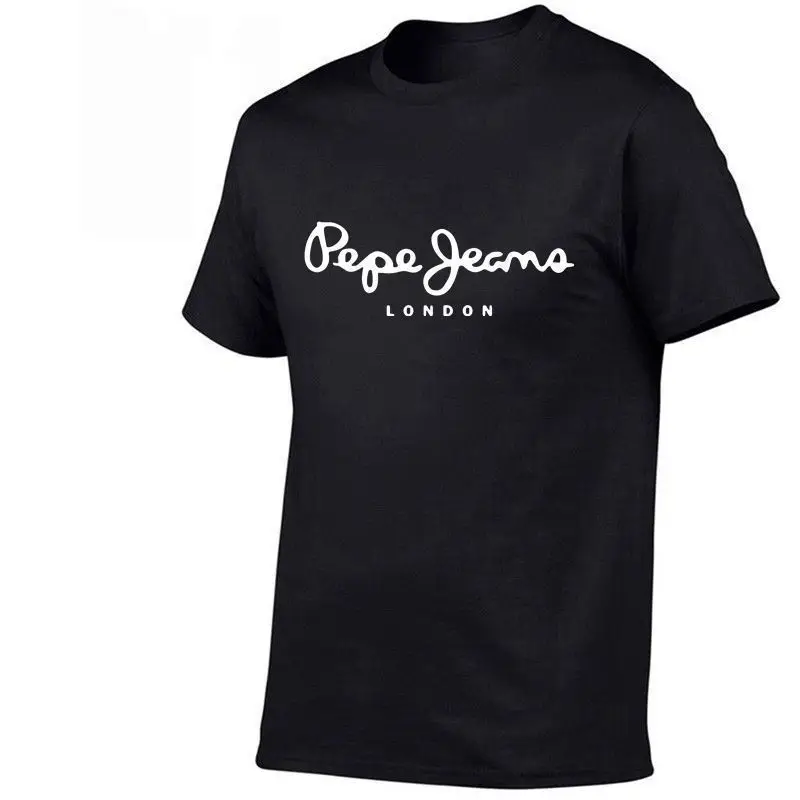 Men Navy Printed Cotton T-Shirt Loose Round Neck — feature 9