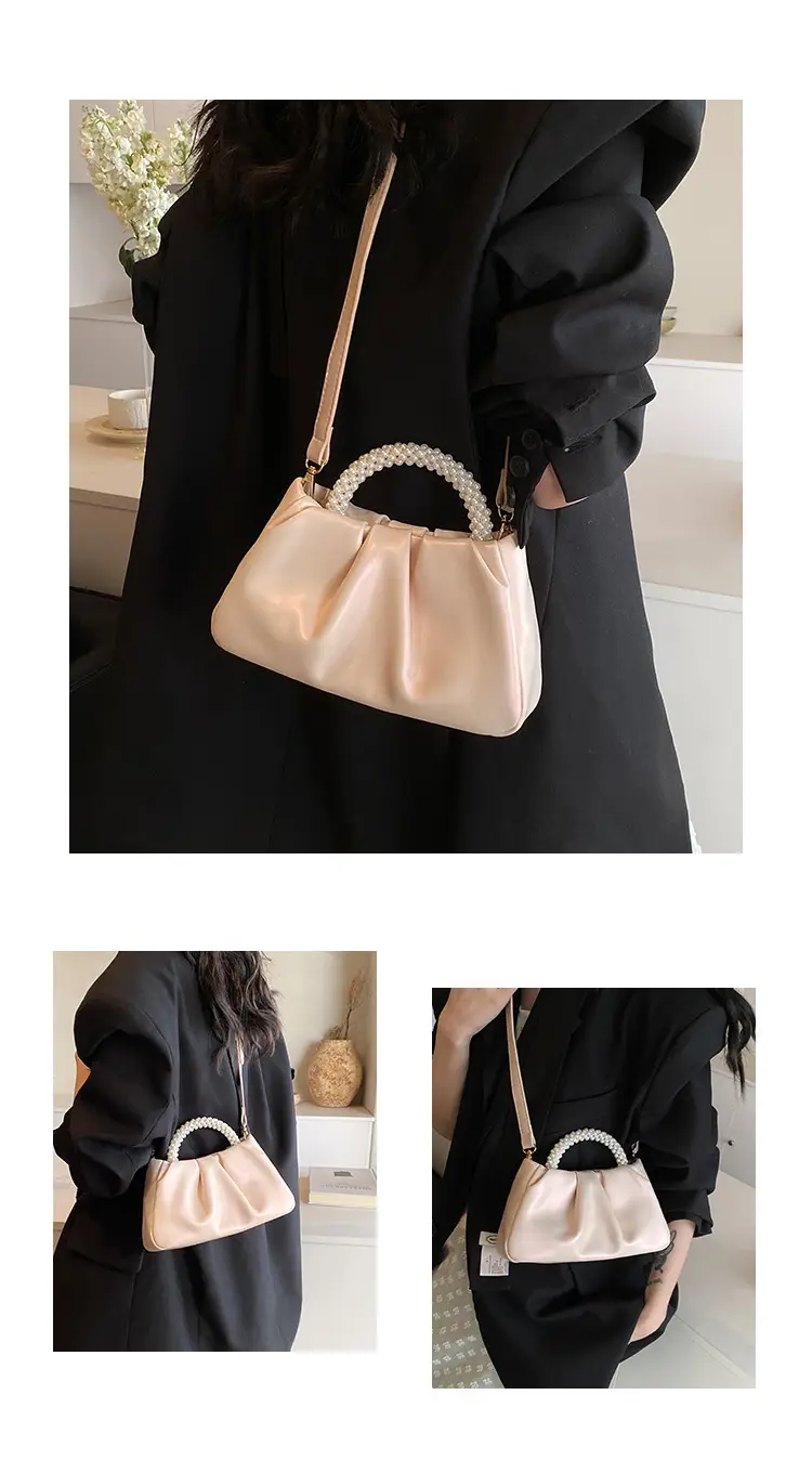 Black Pearl-Handle Shoulder Bag for Women — feature 15