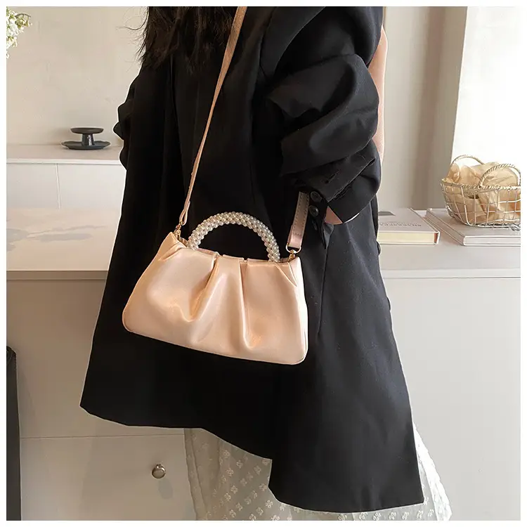 Black Pearl-Handle Shoulder Bag for Women — feature 22