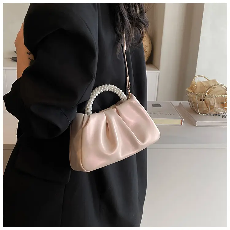 Black Pearl-Handle Shoulder Bag for Women — feature 26