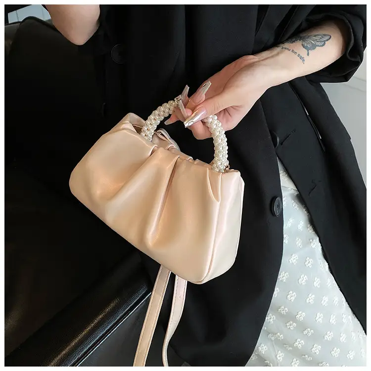 Black Pearl-Handle Shoulder Bag for Women — feature 27