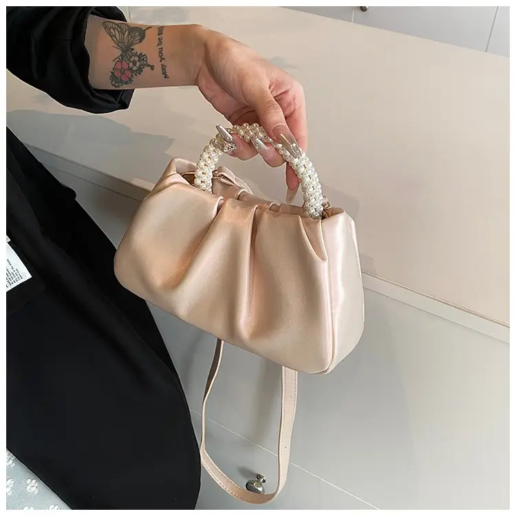 Black Pearl-Handle Shoulder Bag for Women — feature 28
