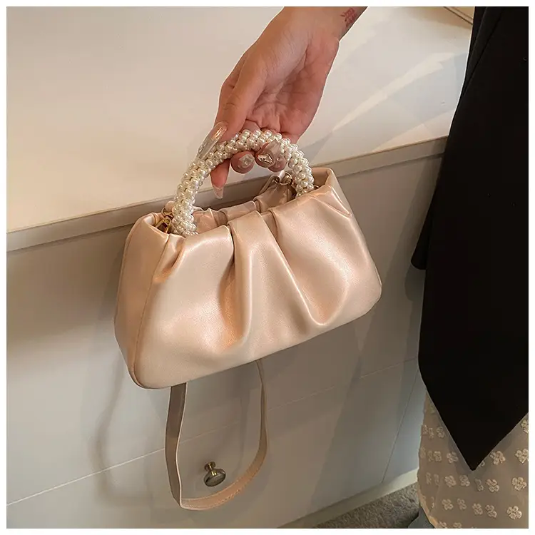 Black Pearl-Handle Shoulder Bag for Women — feature 29