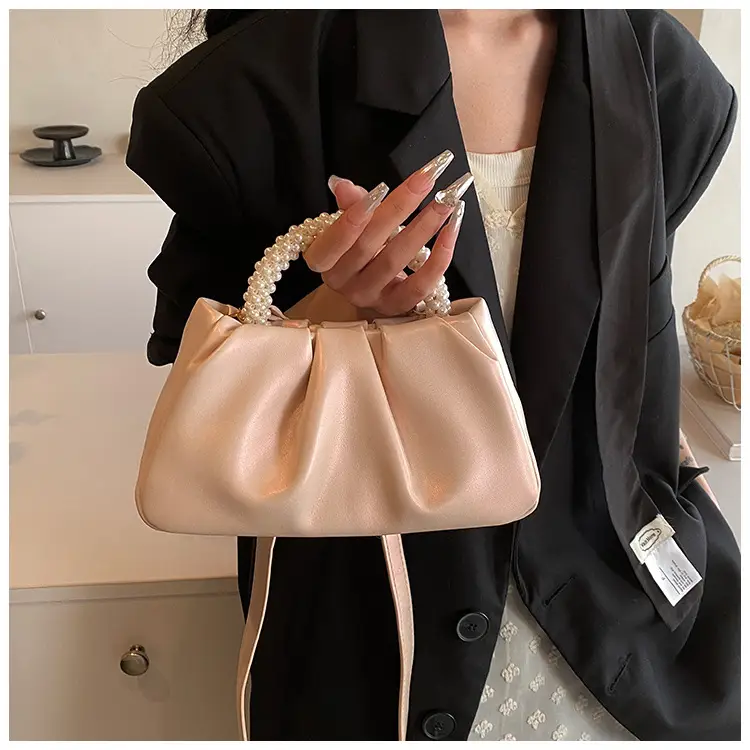 Black Pearl-Handle Shoulder Bag for Women — feature 30