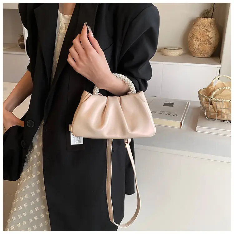 Black Pearl-Handle Shoulder Bag for Women — feature 31