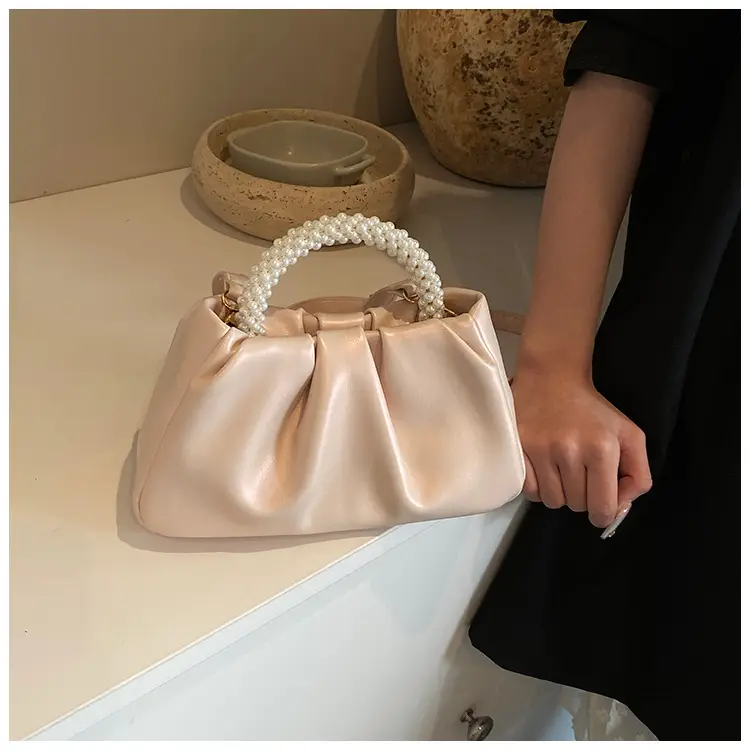 Black Pearl-Handle Shoulder Bag for Women — feature 33