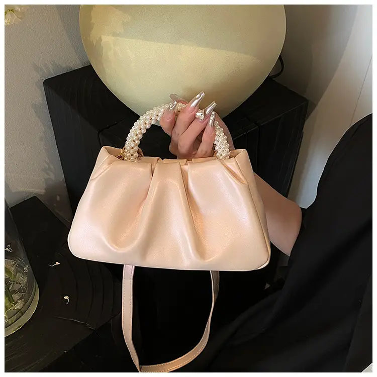Black Pearl-Handle Shoulder Bag for Women — feature 34