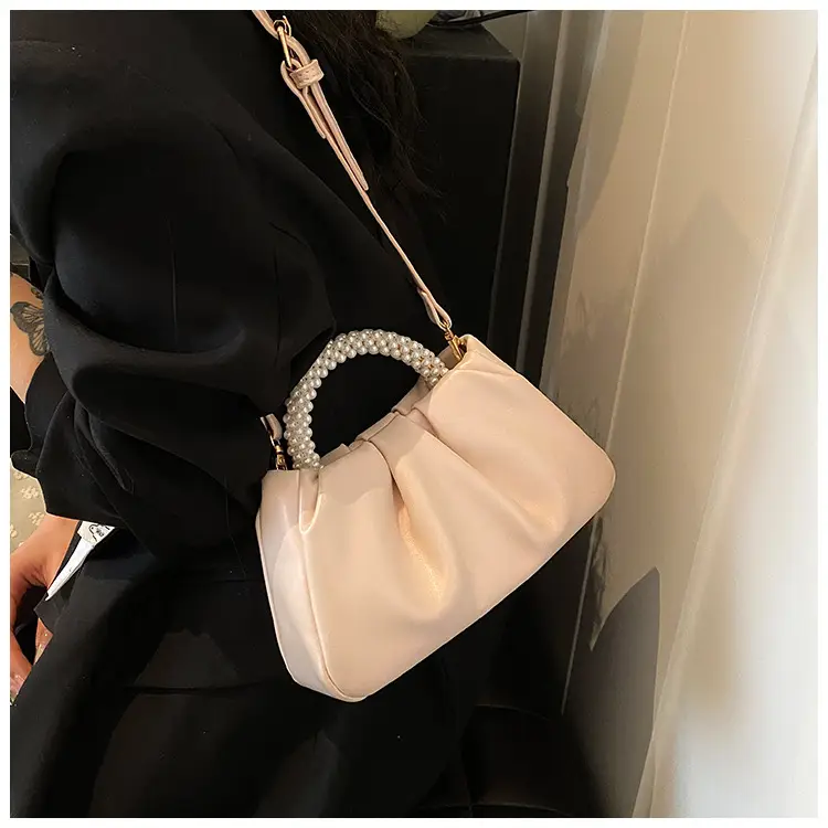 Black Pearl-Handle Shoulder Bag for Women — feature 35