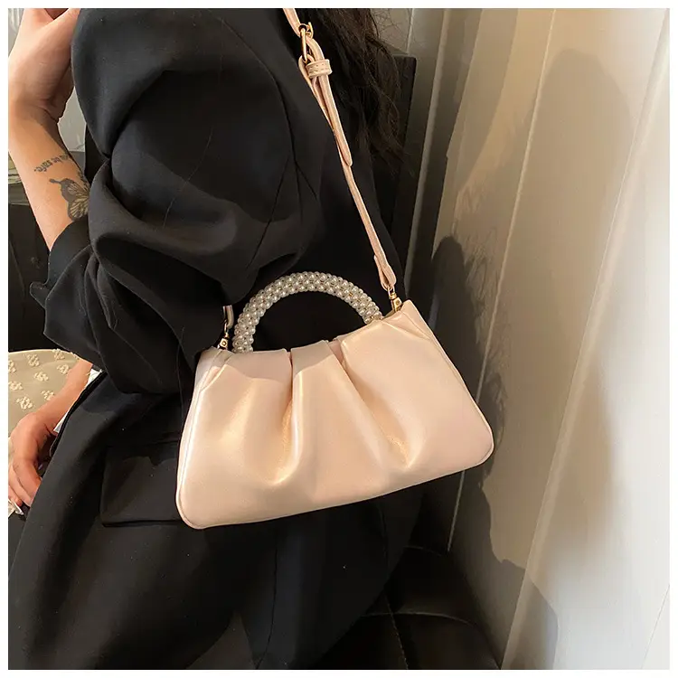 Black Pearl-Handle Shoulder Bag for Women — feature 36