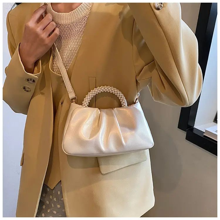 Black Pearl-Handle Shoulder Bag for Women — feature 38
