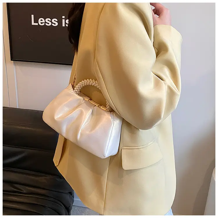 Black Pearl-Handle Shoulder Bag for Women — feature 40