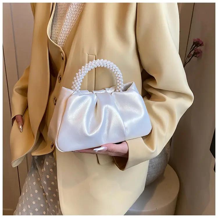 Black Pearl-Handle Shoulder Bag for Women — feature 42