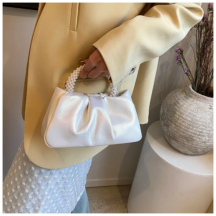 Black Pearl-Handle Shoulder Bag for Women — feature 44