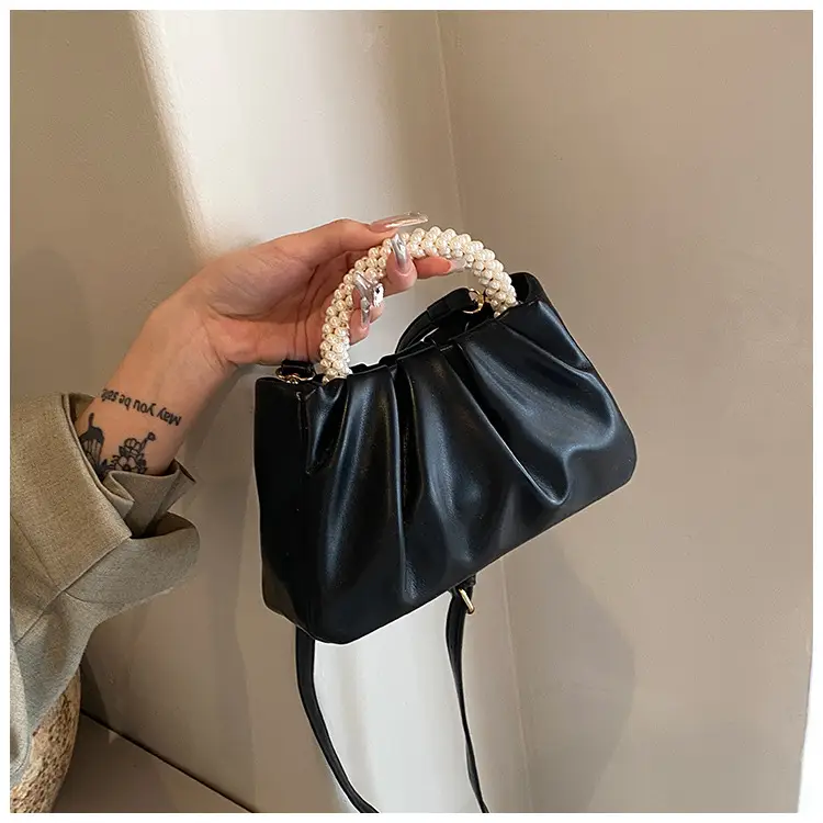 Black Pearl-Handle Shoulder Bag for Women — feature 51