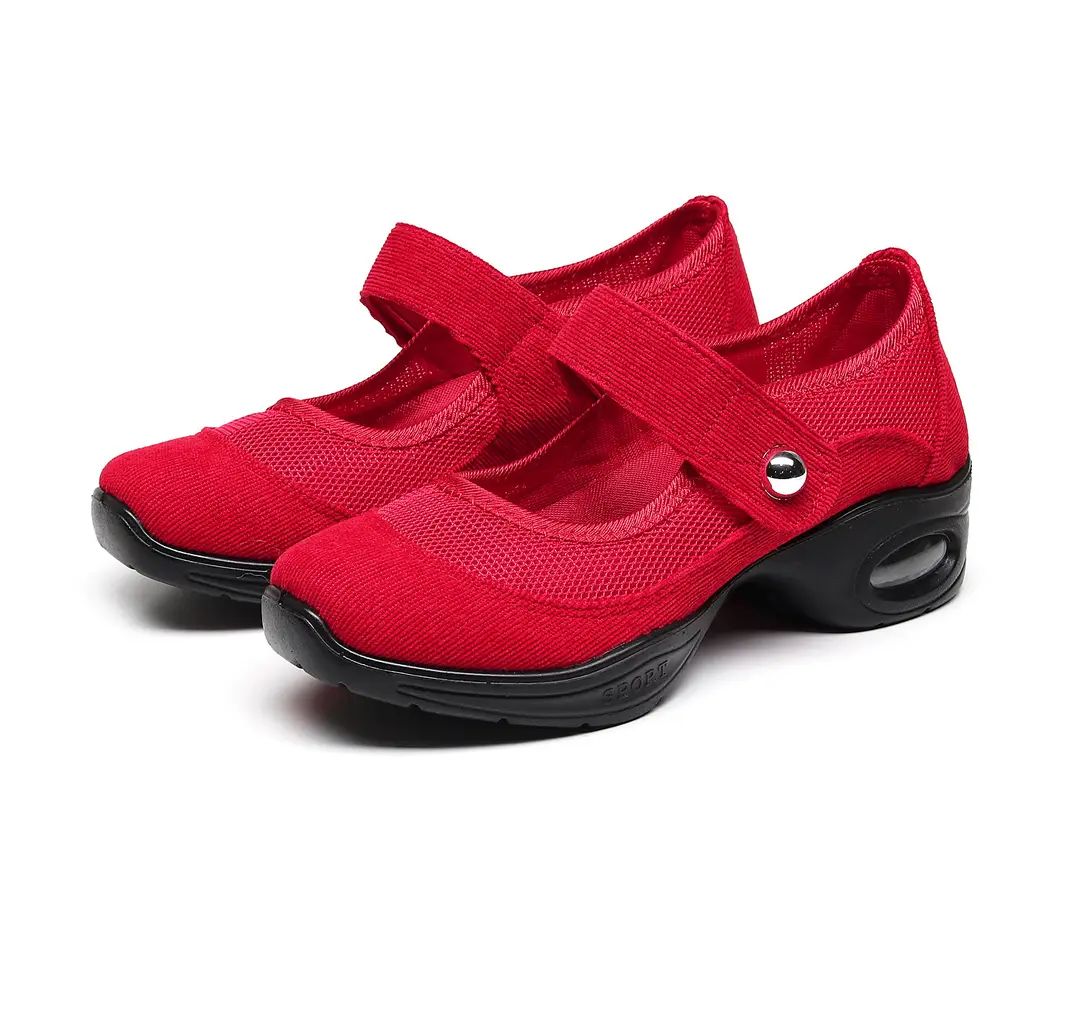 Old Beijing cloth shoes mesh non-slip soft bottom air cushion leisure dance shoes sports women's shoes running shoes square dance shoes - Image 2