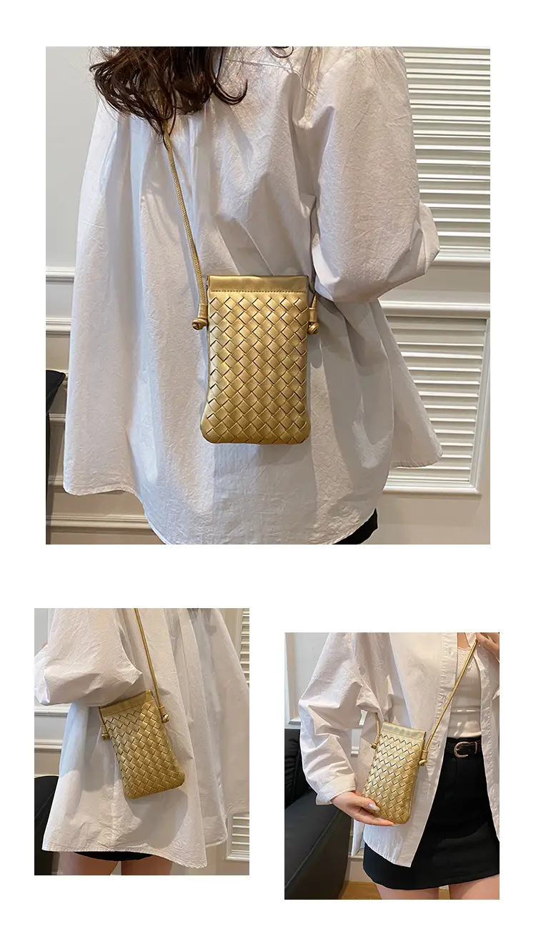 Mini Handwoven Shoulder Bag Beige Crossbody — feature 14