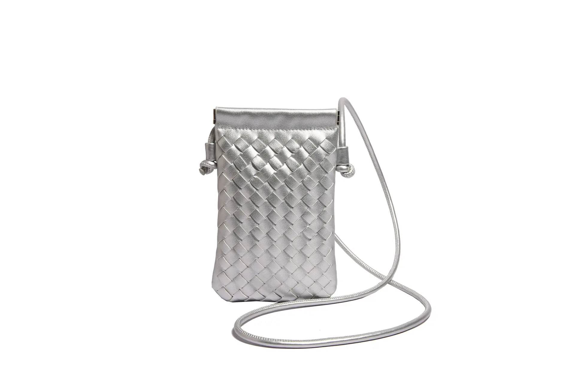 Mini Handwoven Shoulder Bag Beige Crossbody