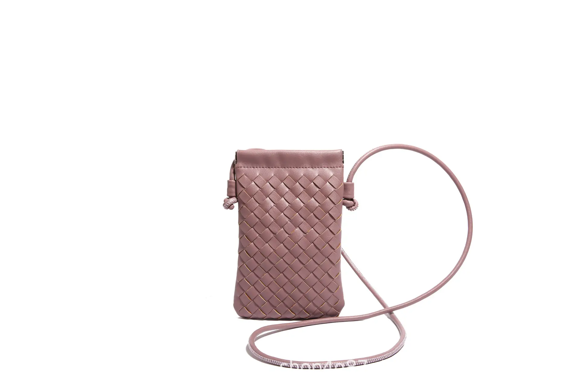 Mini Handwoven Shoulder Bag Beige Crossbody