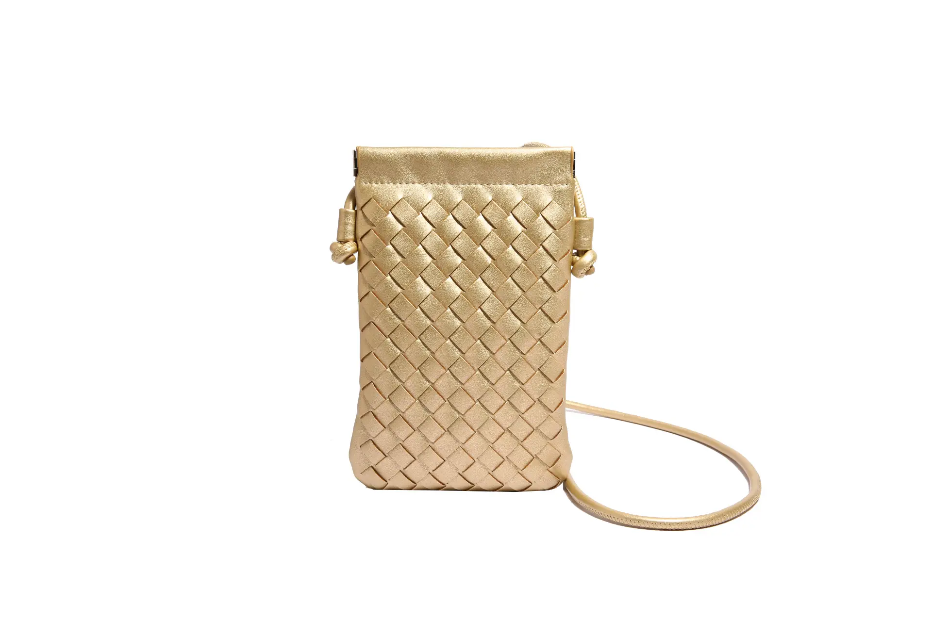 Mini Handwoven Shoulder Bag Beige Crossbody