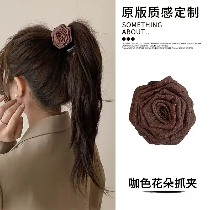 Three-Dimensional Rose Hairpin for Women Elegant Summer — feature 2