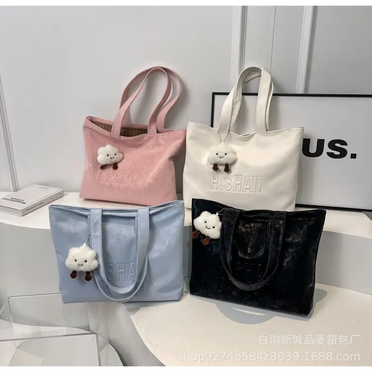 Women Canvas Shoulder Bag Pink Large Capacity — feature 13