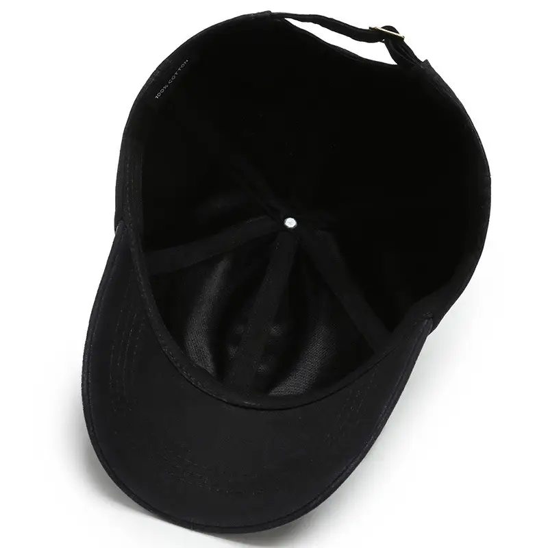 Men's Black Baseball Cap with Letter Embroidery - Image 10