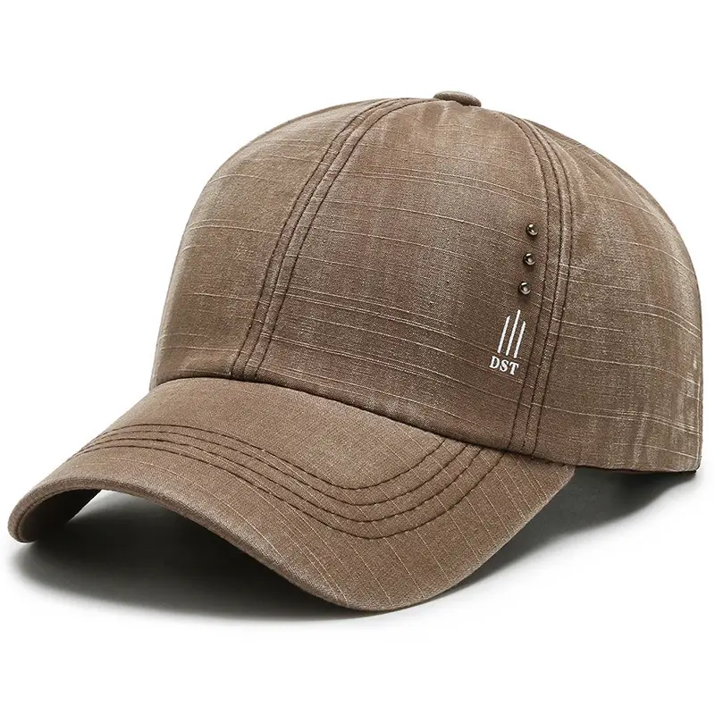 Men's Black Baseball Cap with Letter Embroidery - Image 3