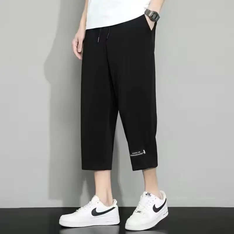 Men's Grey Ice Silk 8-Piece Pants Dape Summer - Image 6