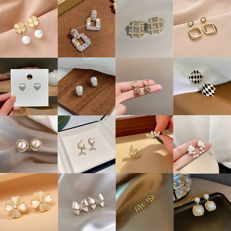 S925 Silver Needle Earrings for Women Light Luxury Geometric Design - Image 43