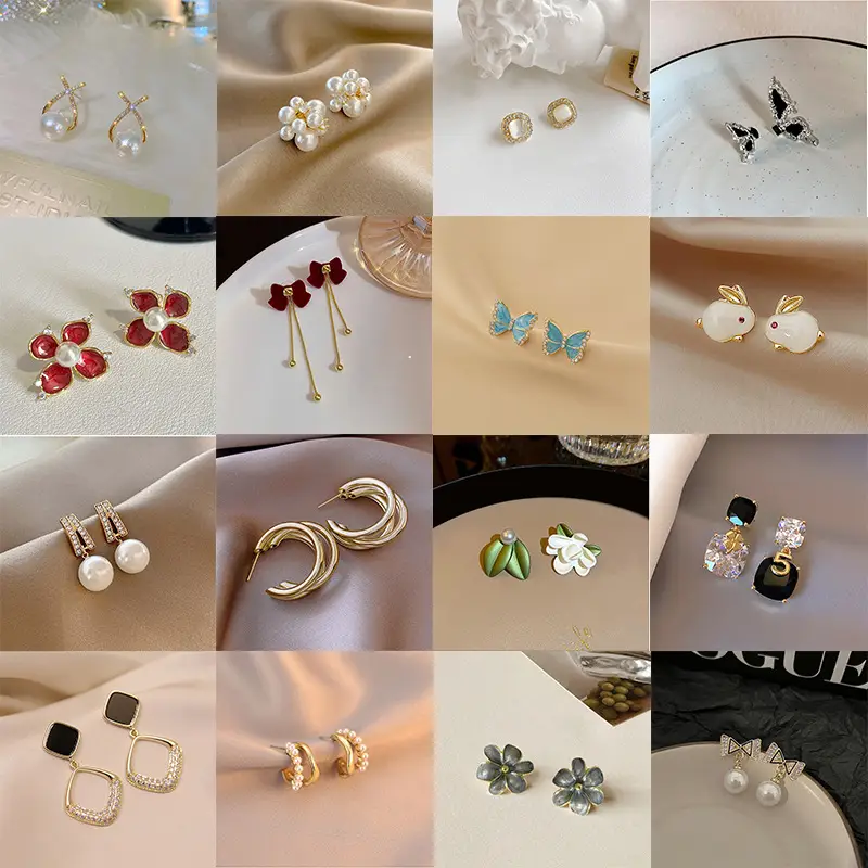 S925 Silver Needle Earrings for Women Light Luxury Geometric Design - Image 45