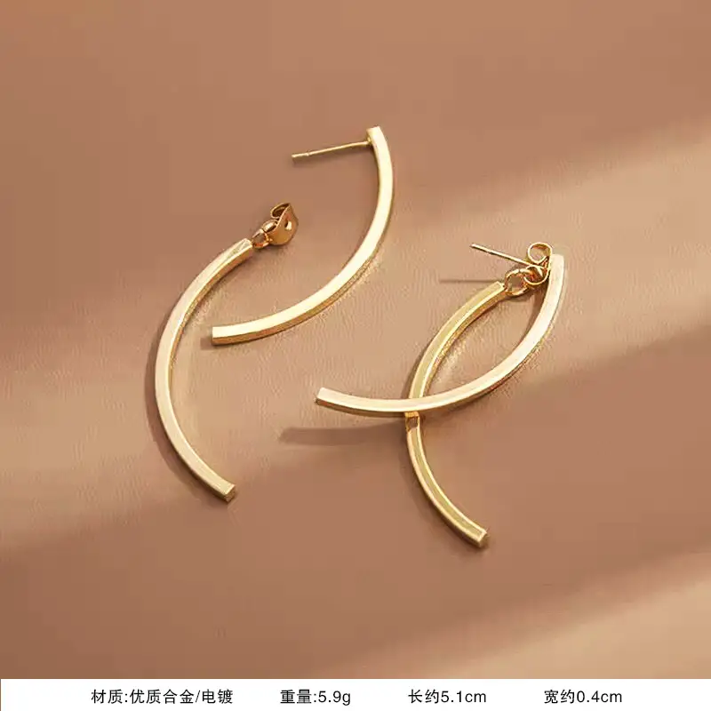 S925 Silver Needle Earrings for Women Light Luxury Geometric Design — feature 10