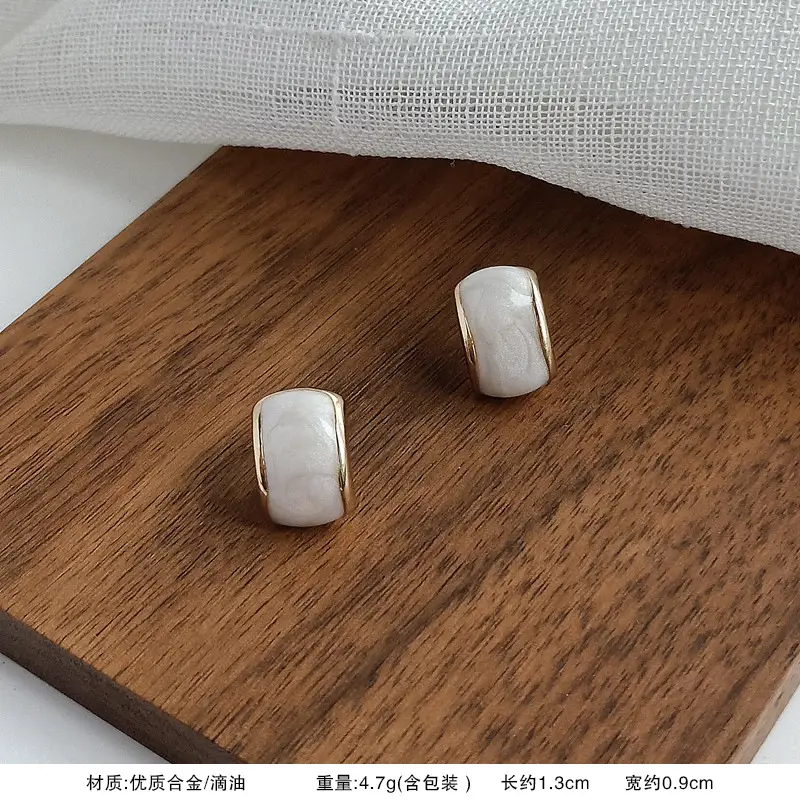 S925 Silver Needle Earrings for Women Light Luxury Geometric Design — feature 32