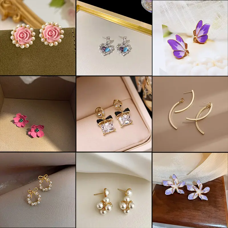 S925 Silver Needle Earrings for Women Light Luxury Geometric Design — feature 6