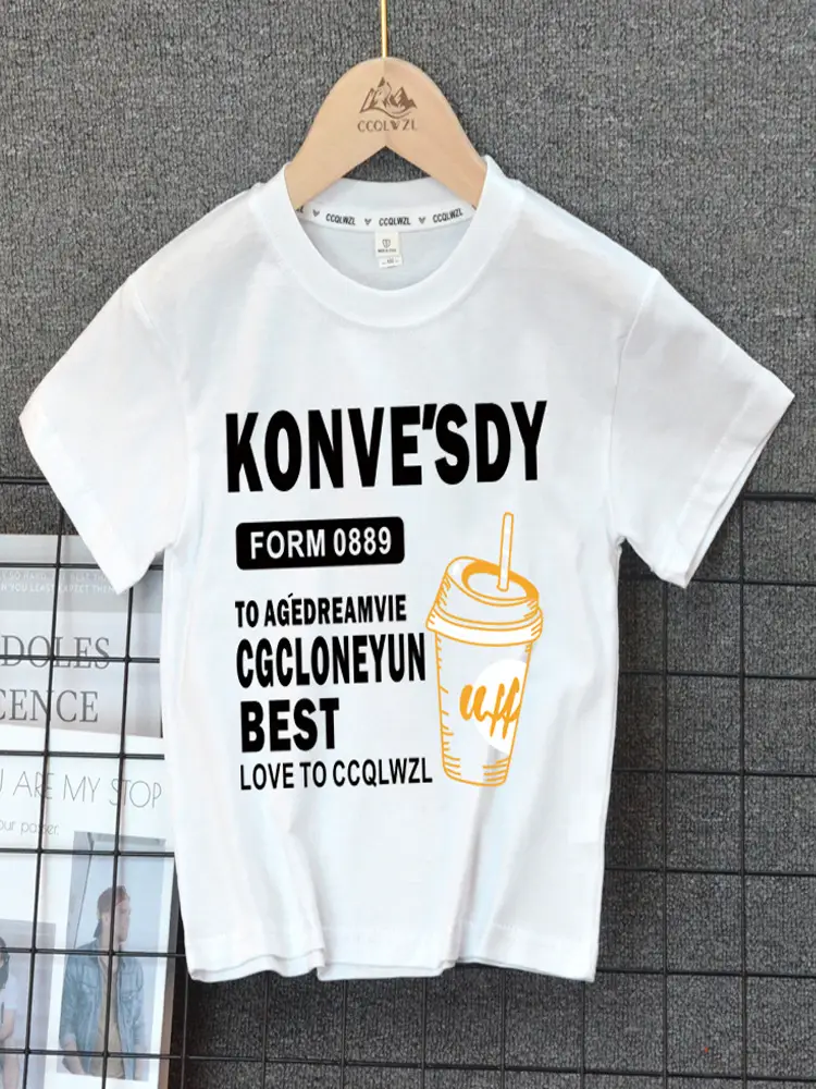 Korean Boys T-Shirt Black Summer Base Style