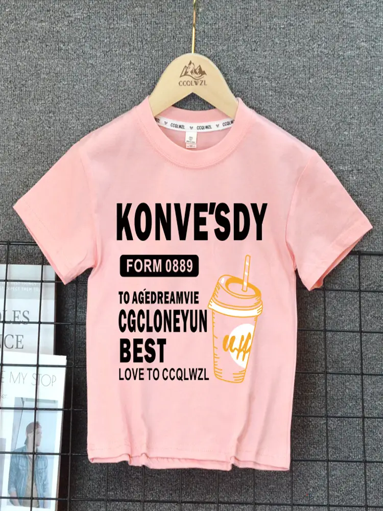Korean Boys T-Shirt Black Summer Base Style
