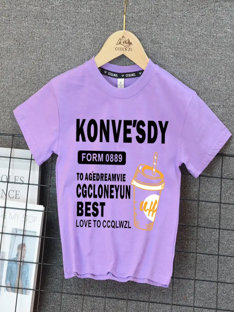 Korean Boys T-Shirt Black Summer Base Style