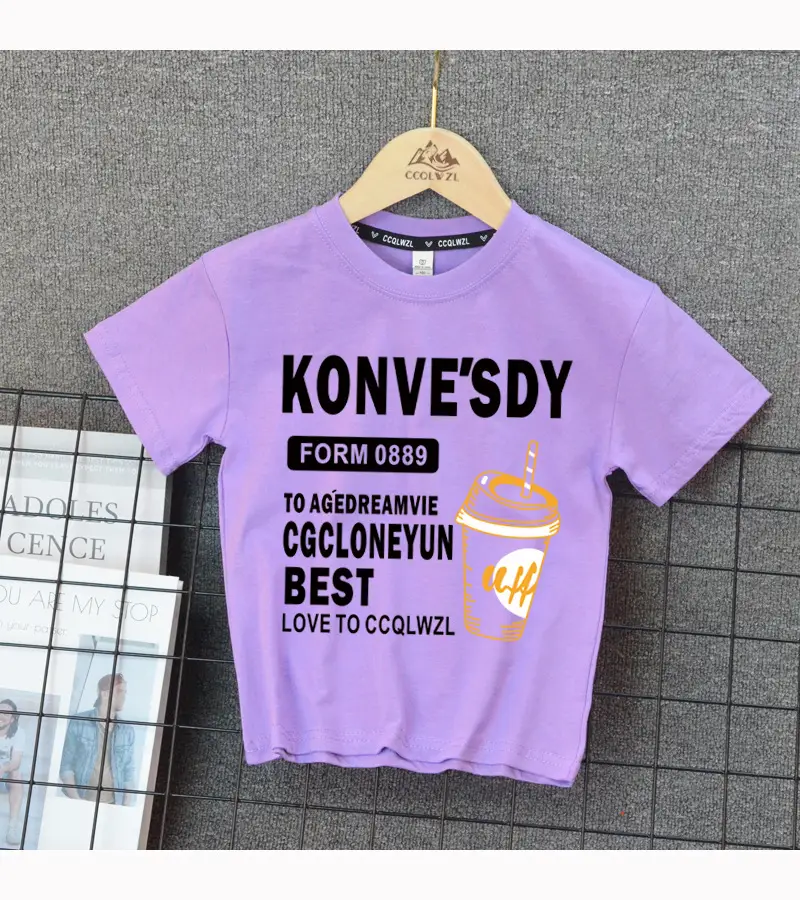 Korean Boys T-Shirt Black Summer Base Style — feature 11