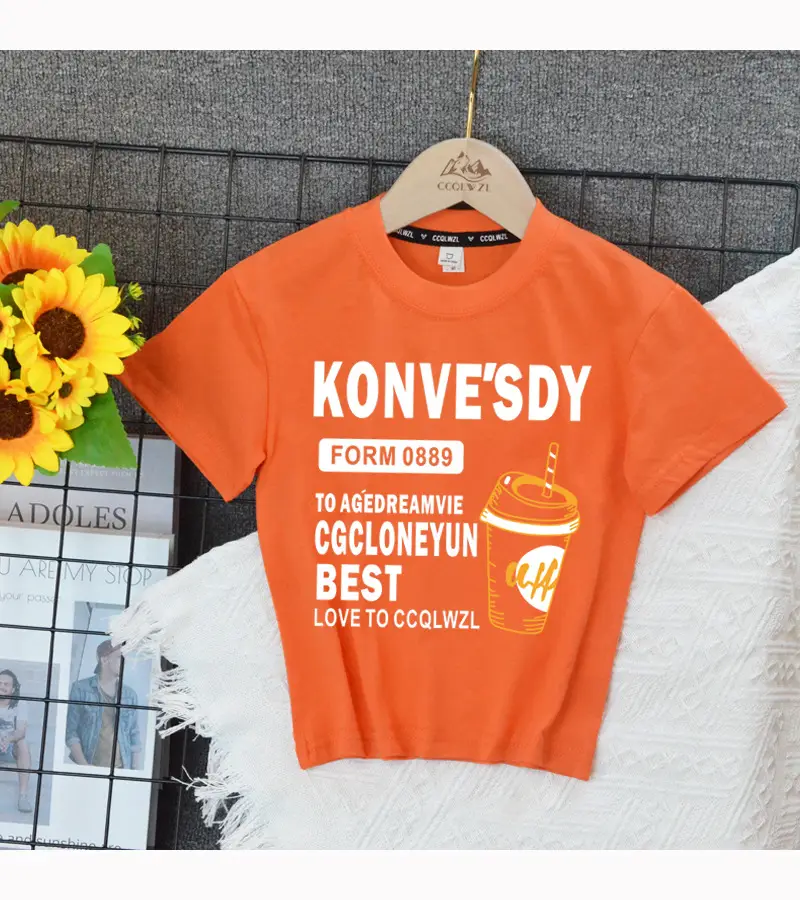 Korean Boys T-Shirt Black Summer Base Style — feature 13
