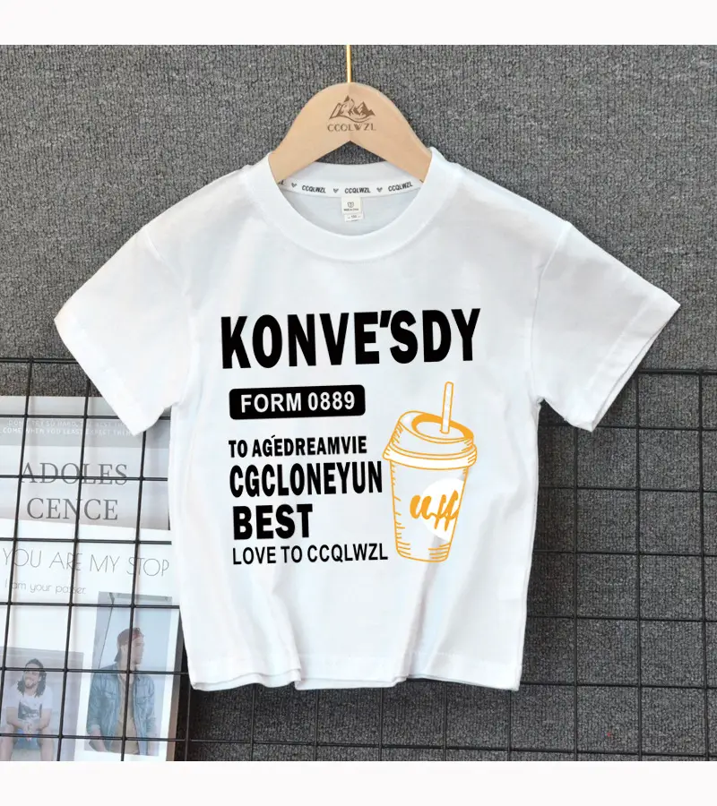 Korean Boys T-Shirt Black Summer Base Style — feature 9