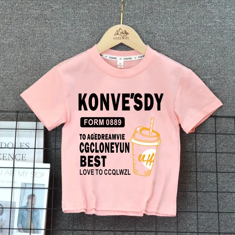 Korean Boys T-Shirt Black Summer Base Style