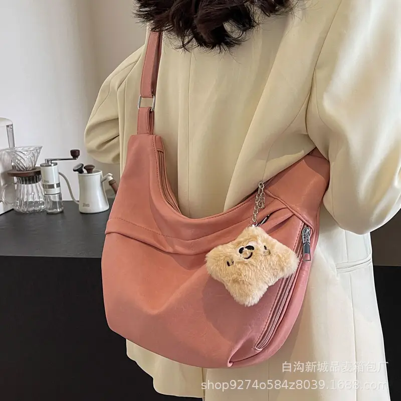 Women's Large Capacity Canvas Shoulder Bag Beige 2026 - Image 8